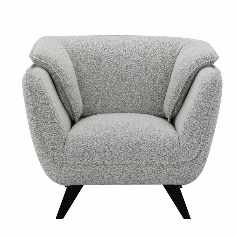 Fauteuil d'appoint rembourré Boucle, Boucle gris