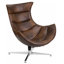 Chaise longue pivotante en cuir pleine fleur 31 po Kain