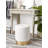 WHITE VELVET STOOL-1470194856