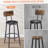 Bar Table Set with 2 Bar stools PU Soft seat with backrest-1711707737-1711707738