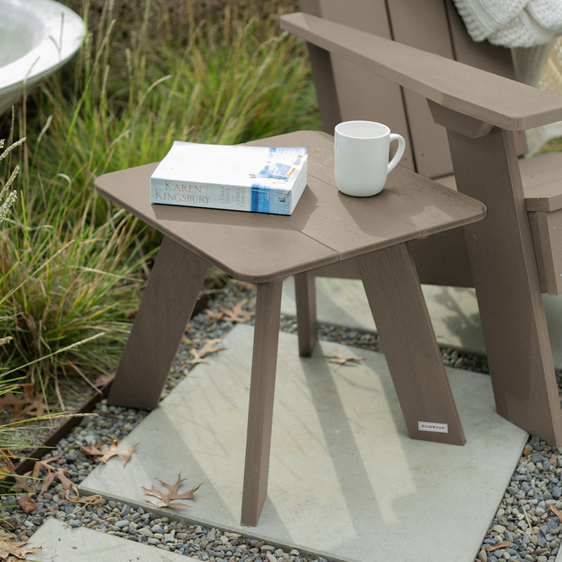 Byrnes Square Outdoor Side Table , 17.8'' in. W 17.8'' in. D, Woodland Brown