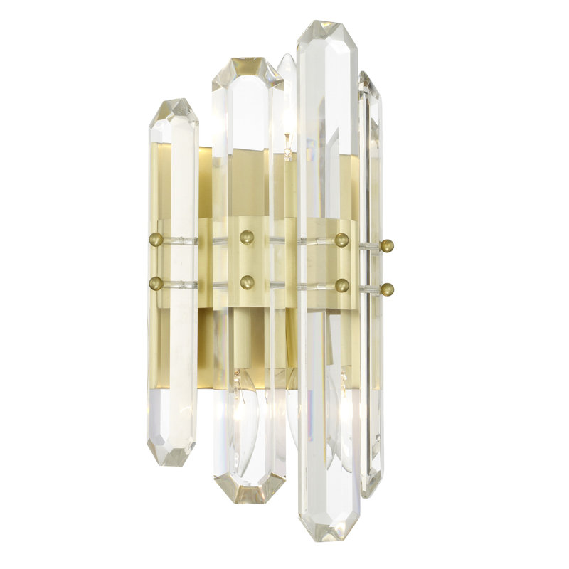 Demitrius Candle Wall Light, Aged Brass