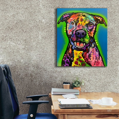 " Pitbull Green Glow " by Dean Russo