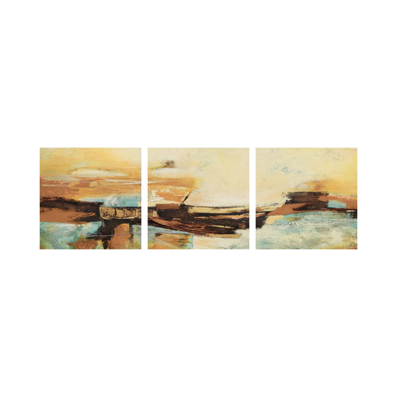 Causal II - ensemble d'art mural sur toile tendue (ensemble de 3)