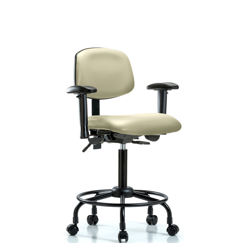 Otis Vinyl Drafting Chair, Adobe, Casters, Not Included
