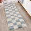 Chester Living Room Shaggy Area Rug Modern - Contemporary Checkered Design 30Mm Plush Pile Jute Backing Soft Woven Carpet -Hallway Indoor Rug, Duck Egg Blue-407011960