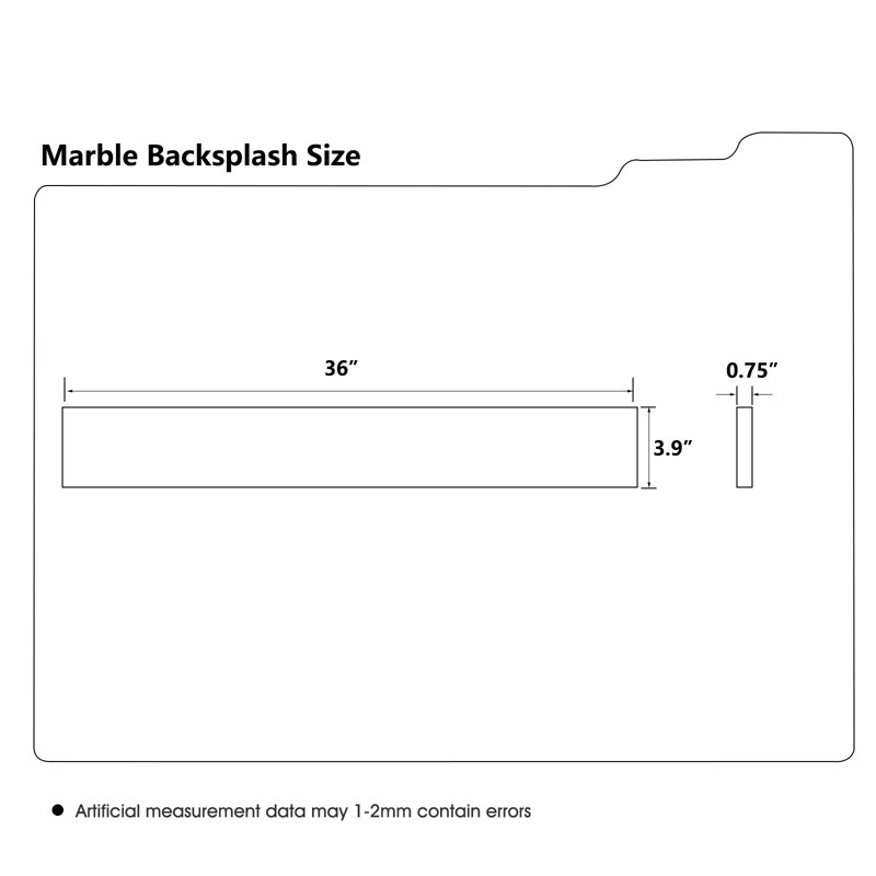 36 Inch Carrara Marble For  Vanity Top Backsplash