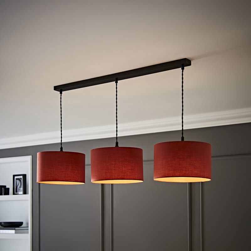 Albeiro 3 - Light Pendant, Matte Black, No, Orange