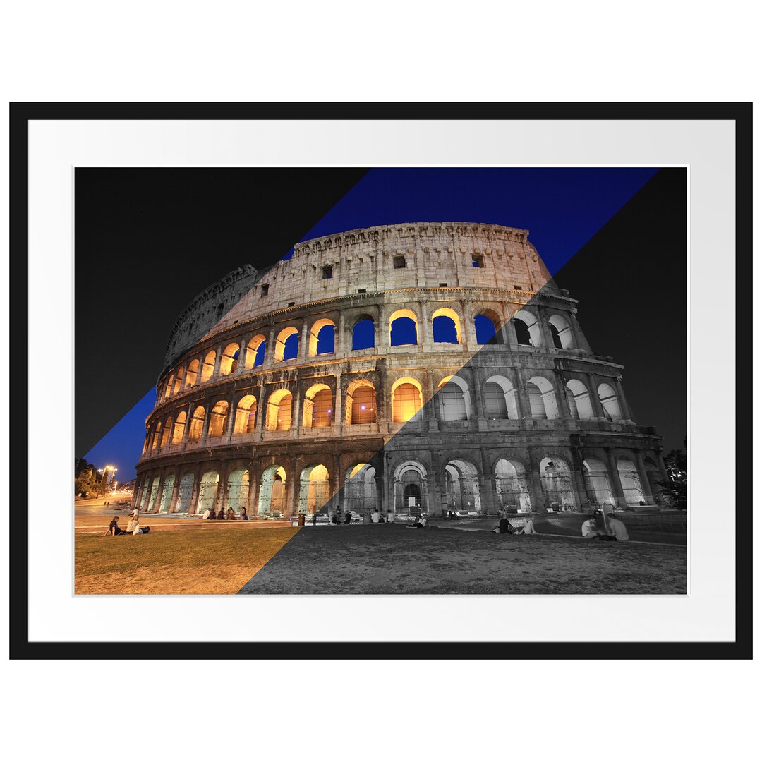 Gerahmtes Poster Colosseum in Rom Italien