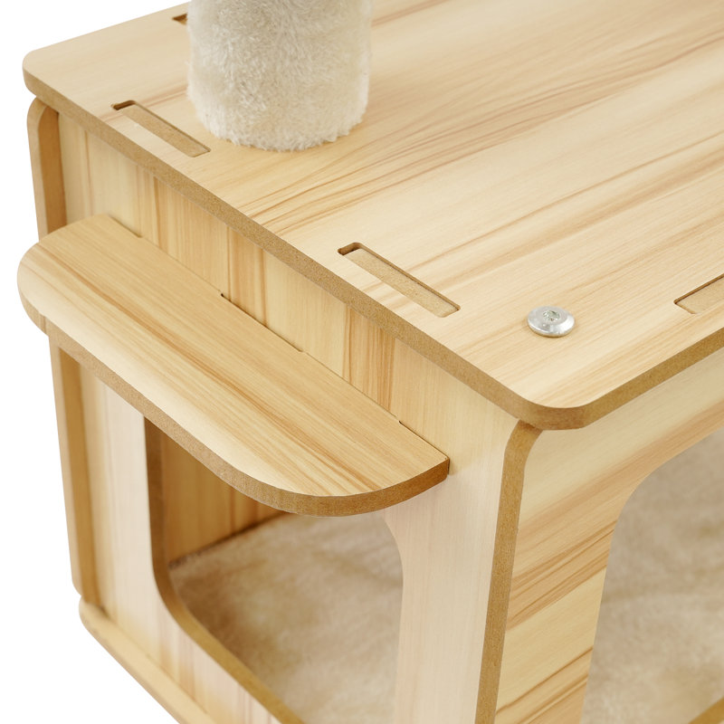 Multi-Level Cat Tree Tower, Cat Scratching Climbing Tower, Space-Saving Cat Activity Center