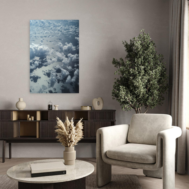 Art contemporain, paysage paisible, paisible et serein, H 36 po x l 24 po
