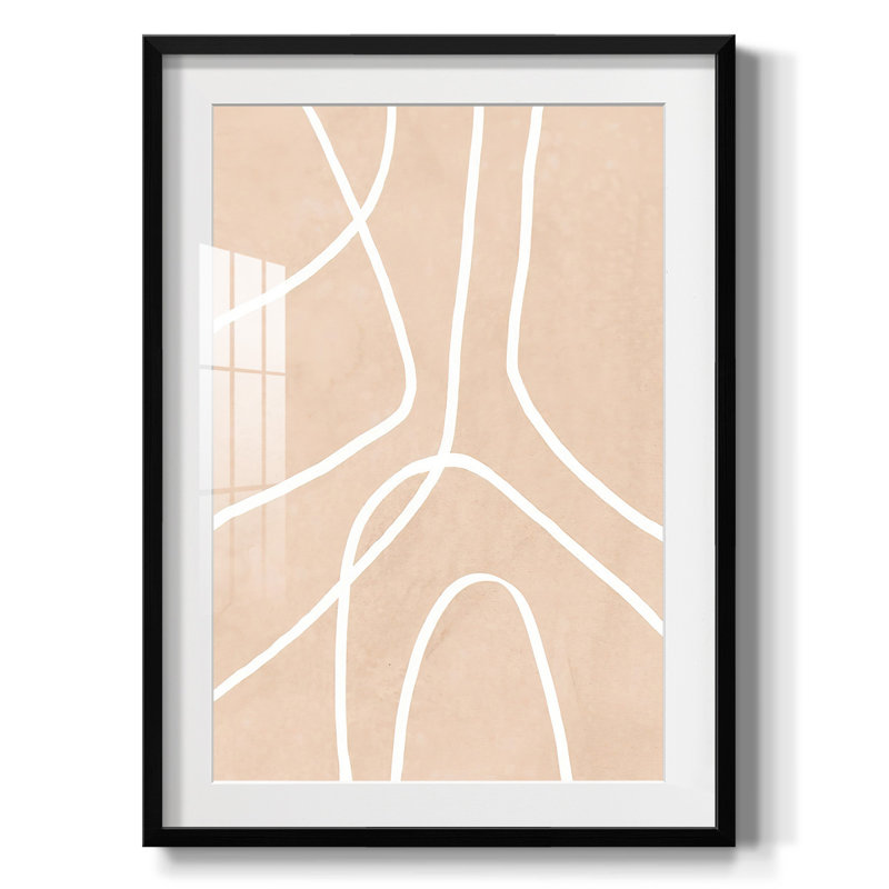 Clean Contour III -Framed Print, 25.5" H x 17.5" W, Black