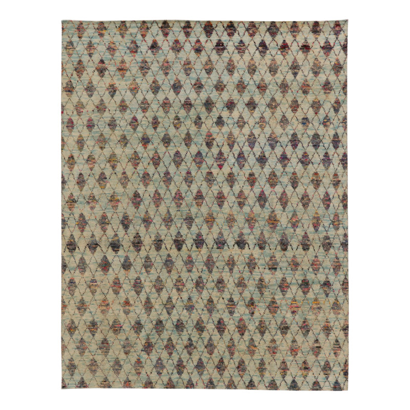 Handmade Silk and Wool Area Rug
