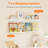 Plastic Bookshelf 6 Pack, 15" Floating Shelves For Wall Mounted, Clouds Nursery Book Toy Hanging Racks For Baby/toddler/children In Bedroom, Living Room Decor-1809079666