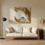 Art mural abstrait en métal gris abstrait 88-519638123