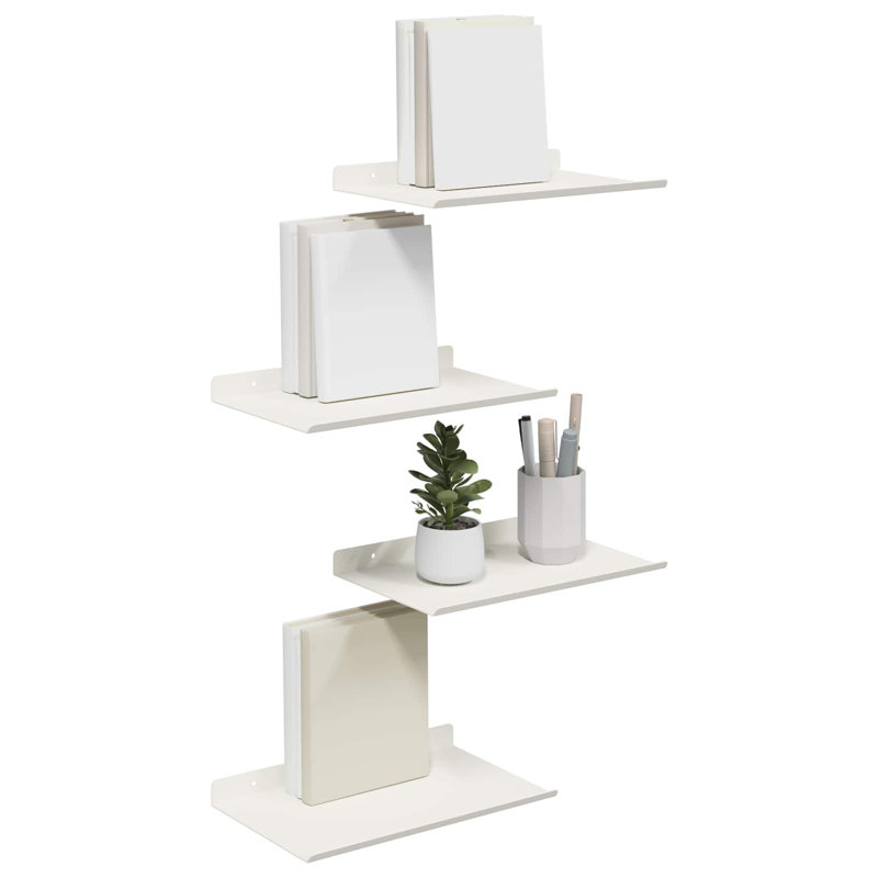 Steel Floating Shelf, White