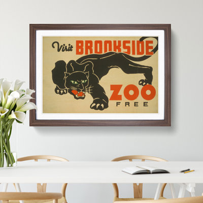 Wpa Visit the Zoo Black Panther - Picture Frame Graphic Art