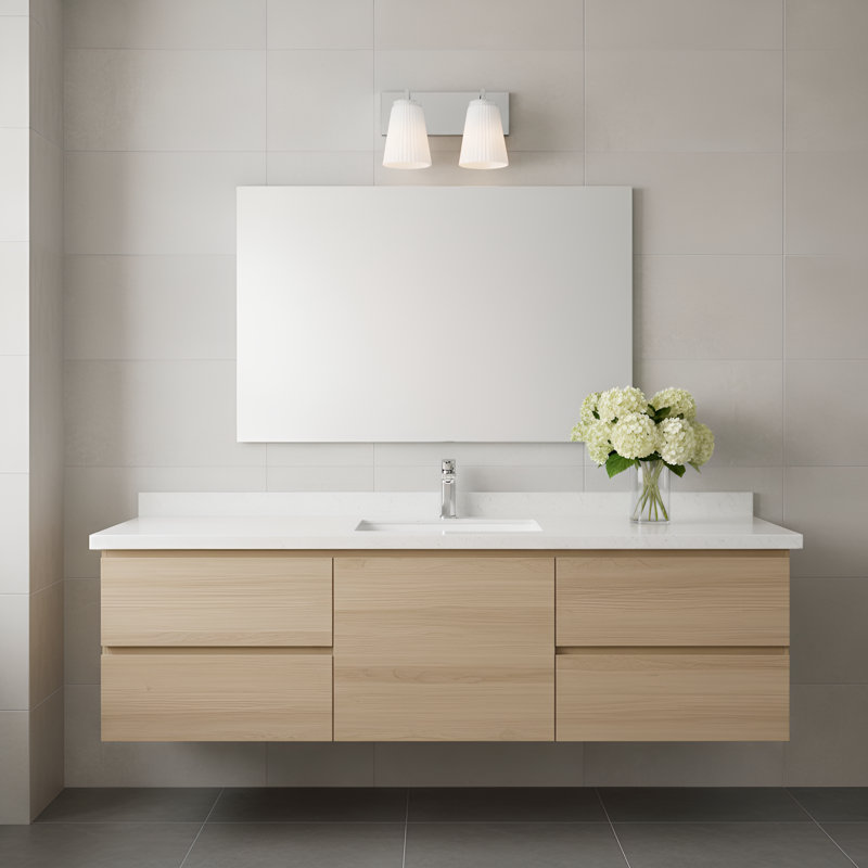 Meuble-lavabo moyen Upson de Génération Éclairage , H 7,75 po x l 12 po x P 6,25 po, Deux lumières, Chrome