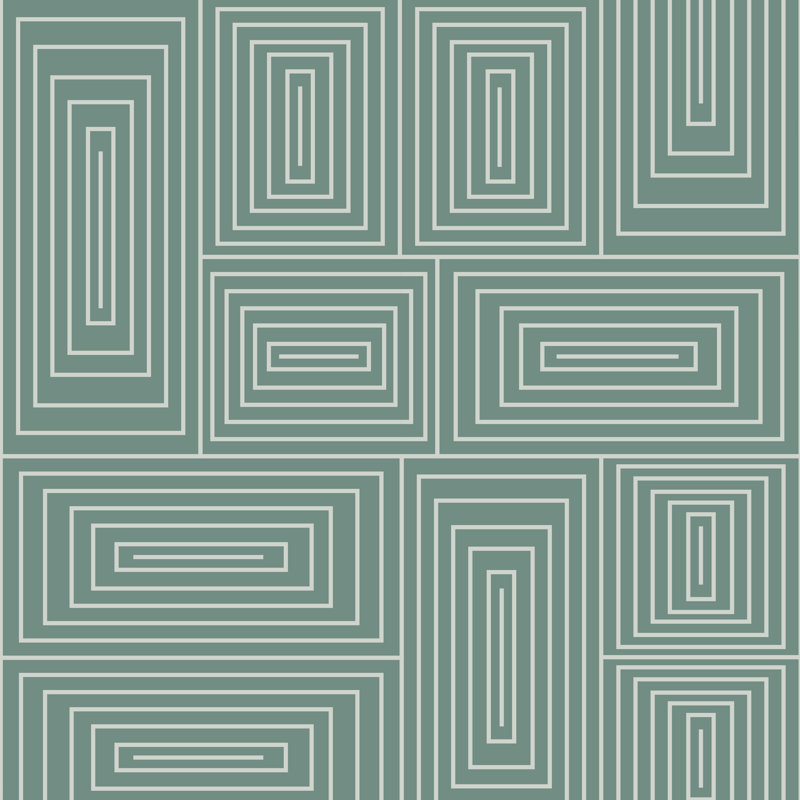 Nia 10' L x 24" W Wallpaper Roll, Teal, Faux Grasscloth