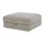 Repose-pieds Asla avec rangement, roues verrouillables, polyester gris 40 po