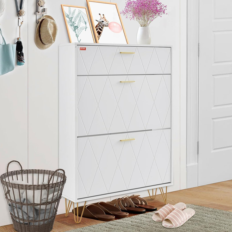 Armoire à chaussures pour le vestibule, P 31,5 po x l 9,4 po x H 47,3 po, bois