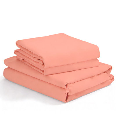 4-piece soft Bed Sheet Set – 85g Breathable Fabric & Machine Washable – Solid Color