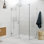 Illume 55 in. x 38 in. x 78 in. 90-degree Fully Frameless Wall Hinged Glass Shower Enclosure