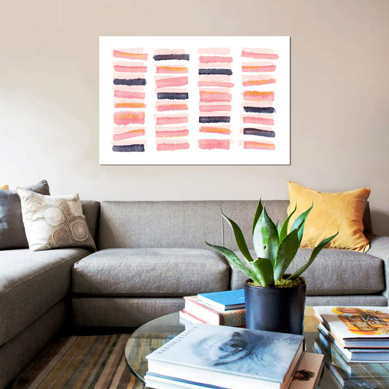 « latts », reproduction sur toile, H 26 po x l 40 po x P 1,5 po, Pas de tapis, Toile tendue