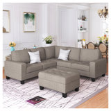 Orisfur. Sectional Corner Sofa L-Shape Couch Space Saving With Storage Ottoman & Cup Holders Design For Large Space Dorm Apartment