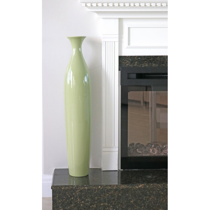 Vase de plancher Ascot, Vert sauge, H 24 po x l 4,5 po x P 4,5 po