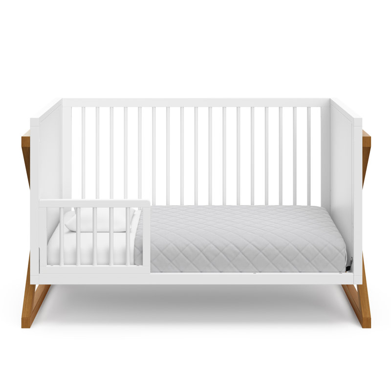 Lit de bébé convertible 3-en-1 Equinox, Blanc / bois flottant rétro