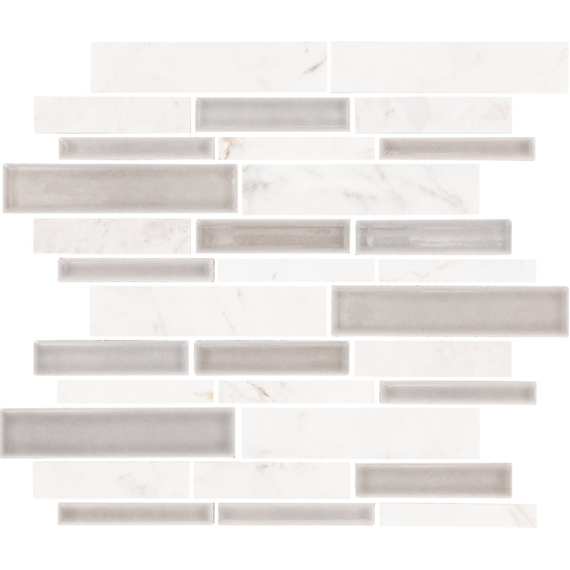 Carrelage mural 12 "x 12", Brun / blanc