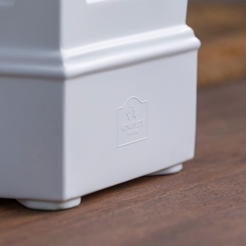 Classic White High-Density Plastic Self-Watering Planter Box