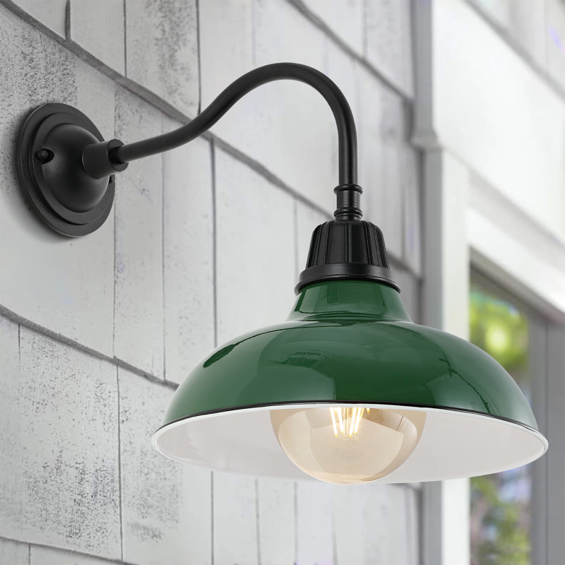 Manderfeld Iron Wall Light, Green