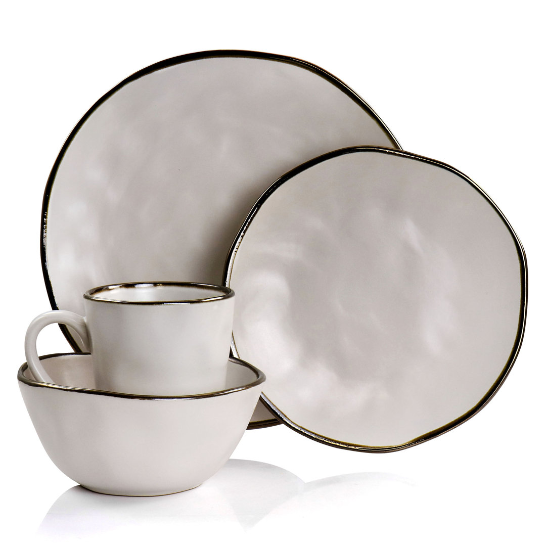 Elama Modern 16 Piece Dinnerware Set, Service for 4 Elama