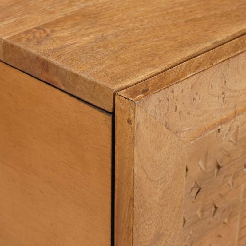 Solid Wood Coffee Table with Storage, Light Brown