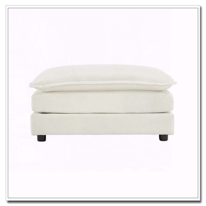 Repose-pieds en chenille, Blanc
