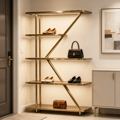 Z Shape Stainless Steel Display Shelf