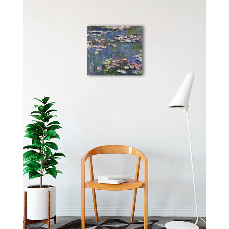 "Les Nymphéas" par Claude Monet, reproduction d'art sur toile tendue, H 16 po x l 16 po x 1,5 po