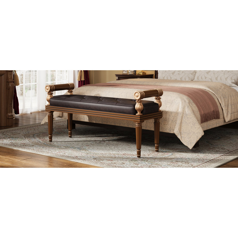 Banc rembourré Valmont, Brun
