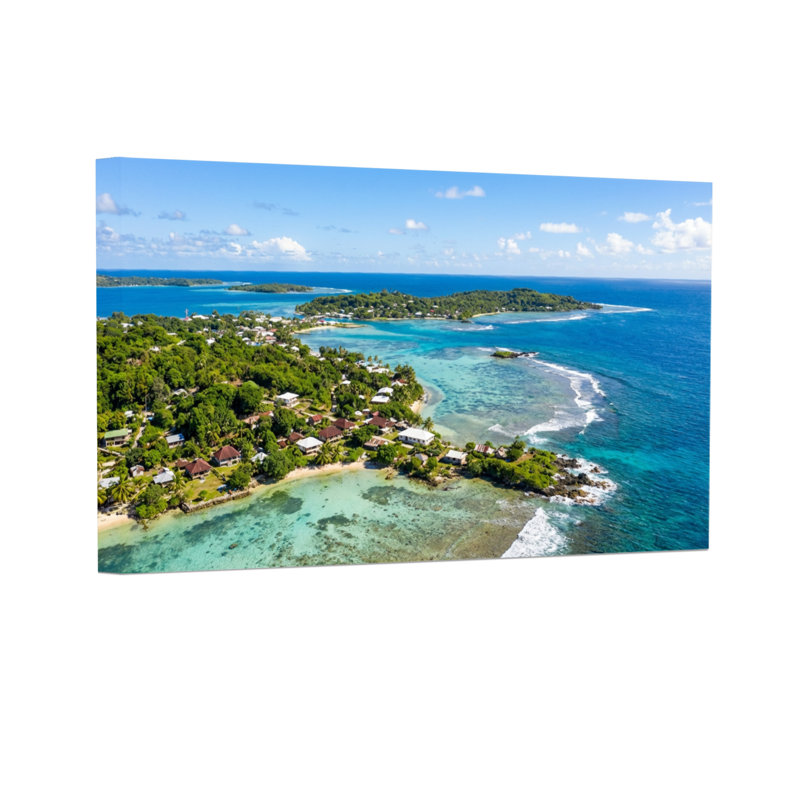 Paysage et nature, île tropicale, paradis, vue sur l'océan, paysage, H 24 po x l 36 po
