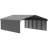 Steel Carport With 2 Side Wall Kits, 20X24X9-100015441