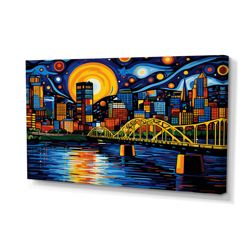 Art urbain sur toile City Pittsburgh Popart I - Pittsburgh