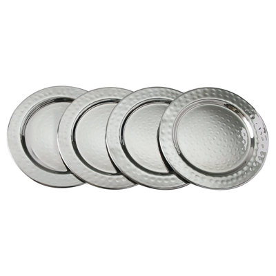 Stainless Steel Agate Ceramic Jute Leather Crystal Circle Round 4 Piece Coaster Set
