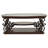 Bianca Merlot 2-Shelf Glass Top Coffee Table