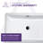 ANZZI Deux Series 14.3 " Vitreous China Rectangular Bathroom Sink and Overflow Hole