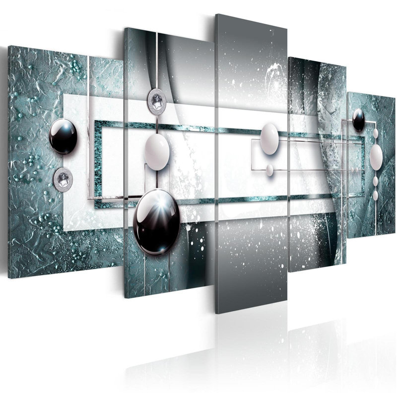 Blue Harmony 5 pièces, H 40 po x l 80 po x P 0,7 po