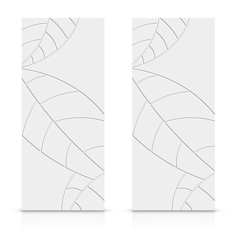 Portes de placard coulissantes à panneaux, 48 po x 80 po, Blanc