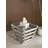 24" Square Modern Stainless Steel End Table-464386150