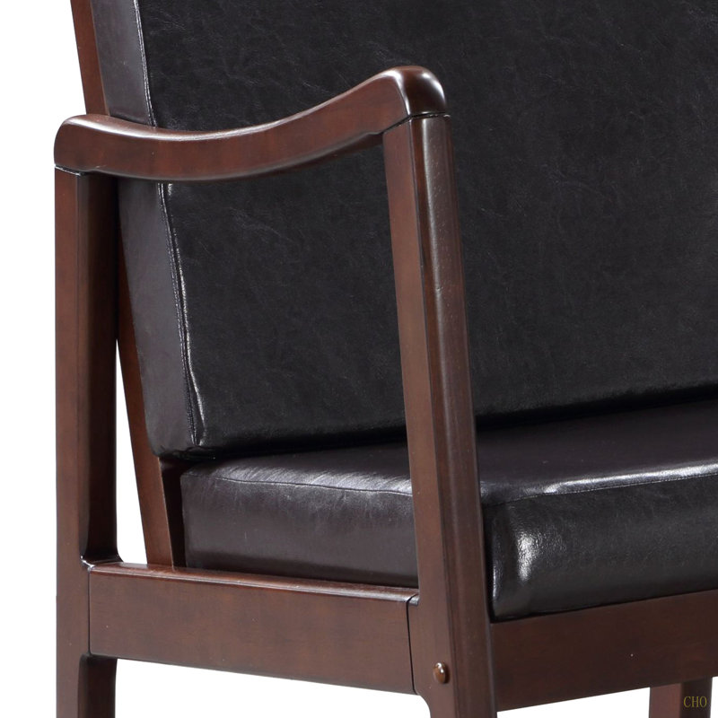 Chaise berçante en cuir synthétique Raina